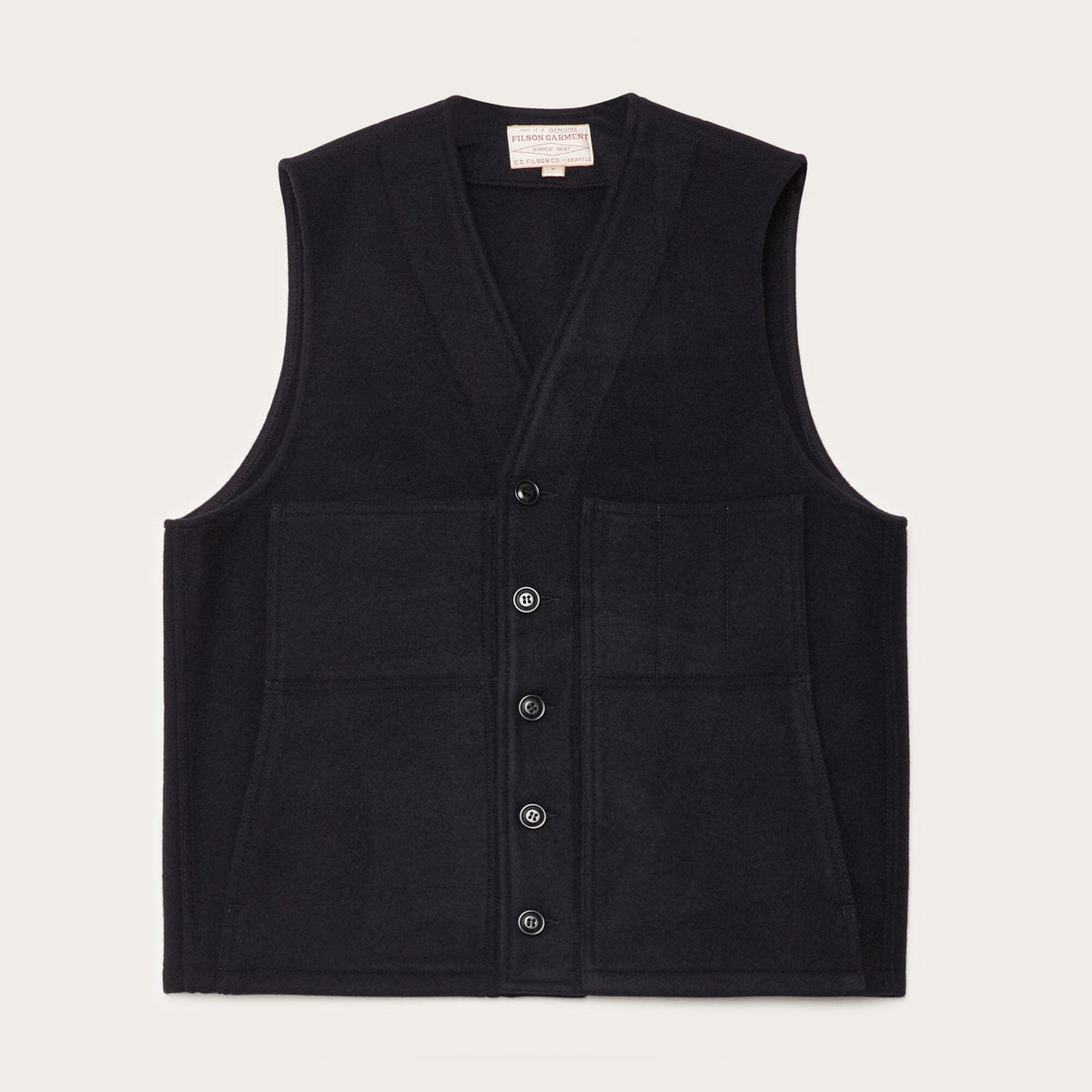 FILSON - Mackinaw Wool Vest FMGIL0059 - Dark Navy Abbigliamento Uomo FILSON