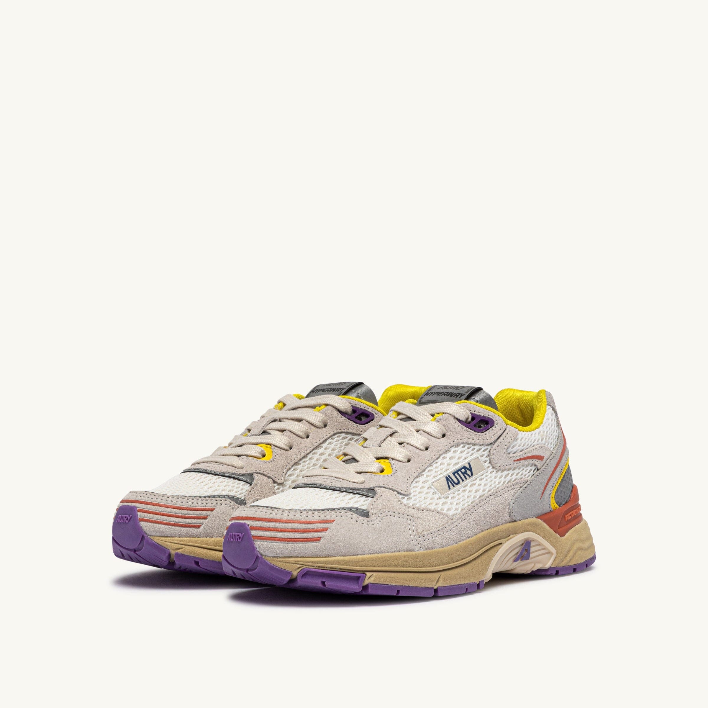 AUTRY - HYLW CI02 Sneakers HYPERWAY - Avorio Arancio Giallo Scarpe Donna AUTRY - Collezione donna