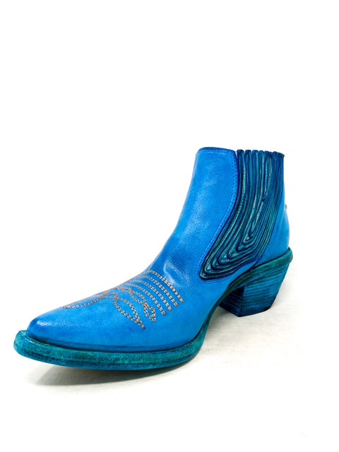 FAUZIAN JEUNESSE - EW - Texano - ZIPPY ANKLE BOOT DALILA - Azzurro