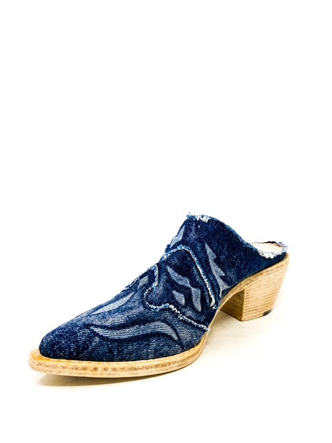 FAUZIAN JEUNESSE - EW - SABOT KANSAS - Denim chiaro
