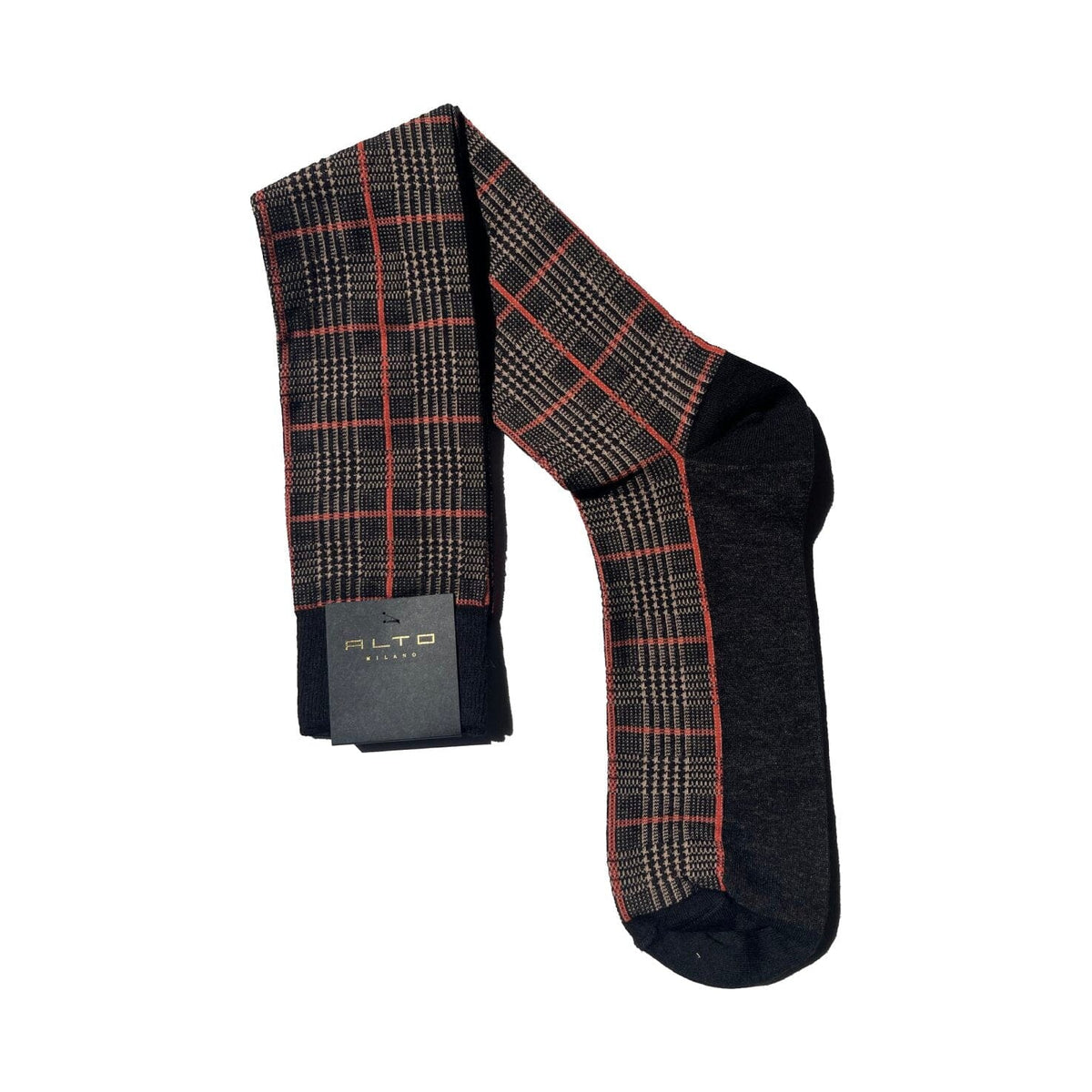 ALTO MILANO - Calzino Lungo - EBANO - Black 021 Accessori Uomo Alto Milano
