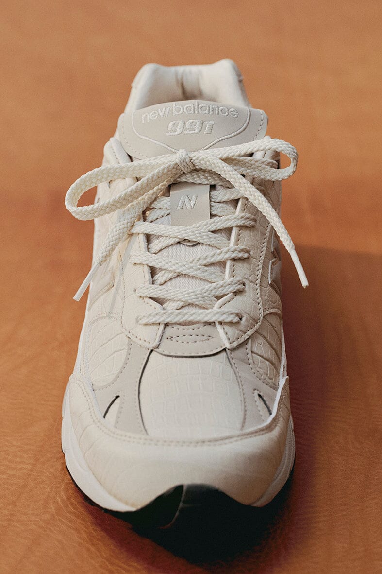 NEW BALANCE - Sneakers W991CR1 - Navy Bianco Latte Cocco Scarpe Donna NEW BALANCE - Collezione Donna