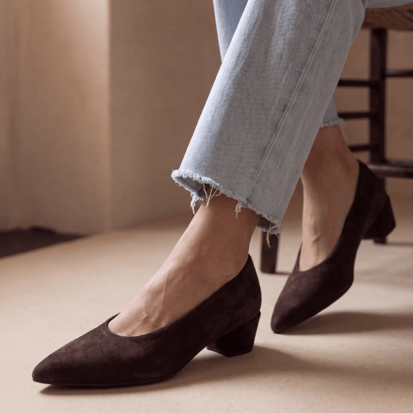 POEVE - Décolleté - Tam1 - Camoscio Testa di Moro Scarpe Donna POESIE VENEZIANE