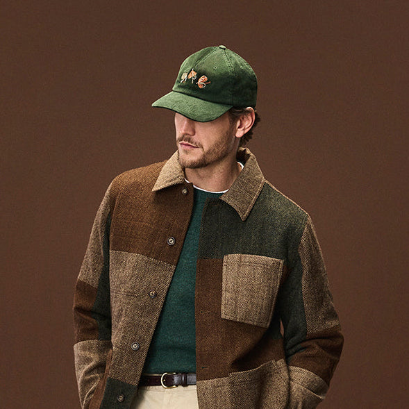 SEBAGO - 731249W Cappellino Connor - Velluto Verde Accessori Uomo SEBAGO