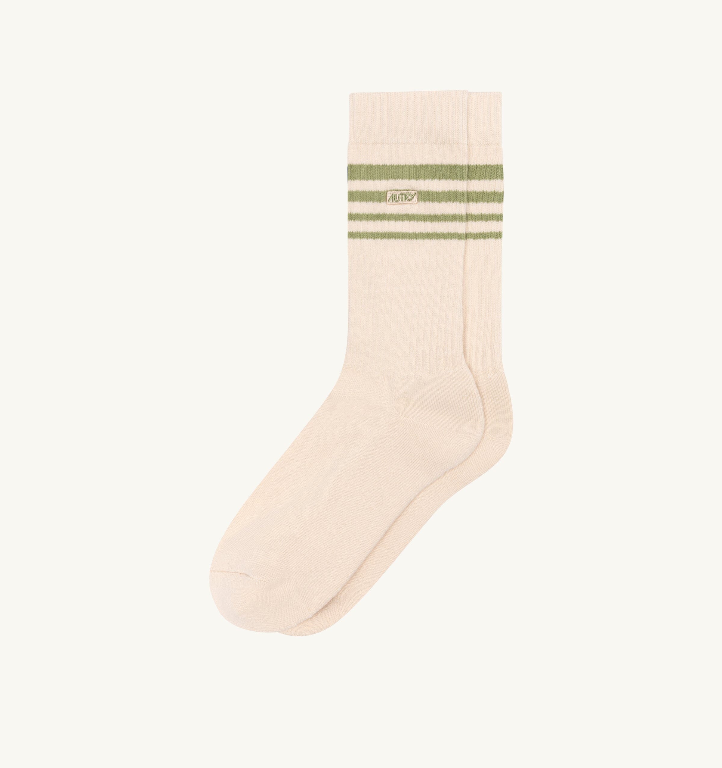 AUTRY - SOPU 0585 - Autry Calzino - Crema stripes verde Accessori Donna AUTRY - Collezione donna