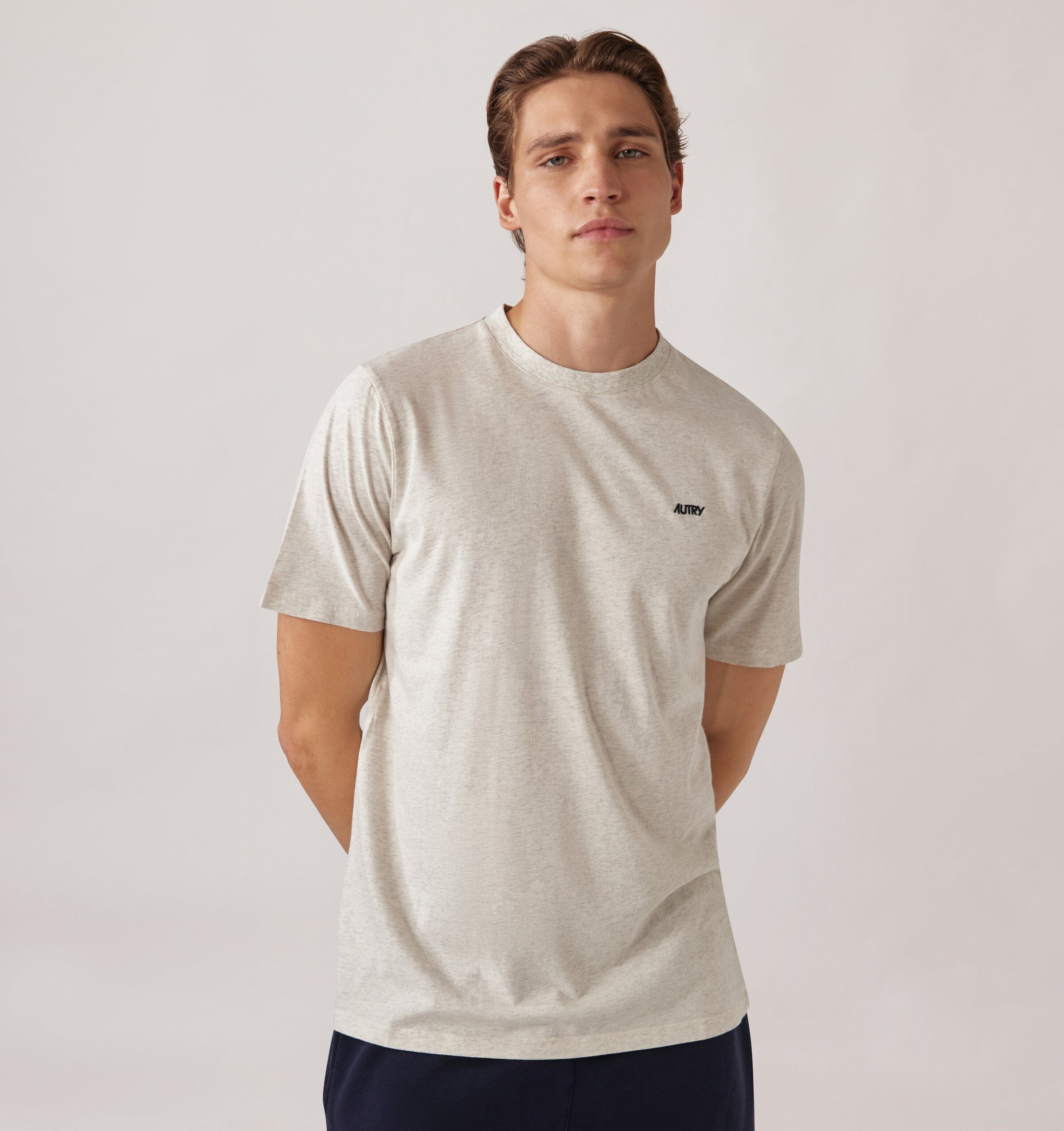 AUTRY - TSPM A7CM- Autry T-Shirt - Melange grigio avorio Abbigliamento Uomo AUTRY - Collezione uomo