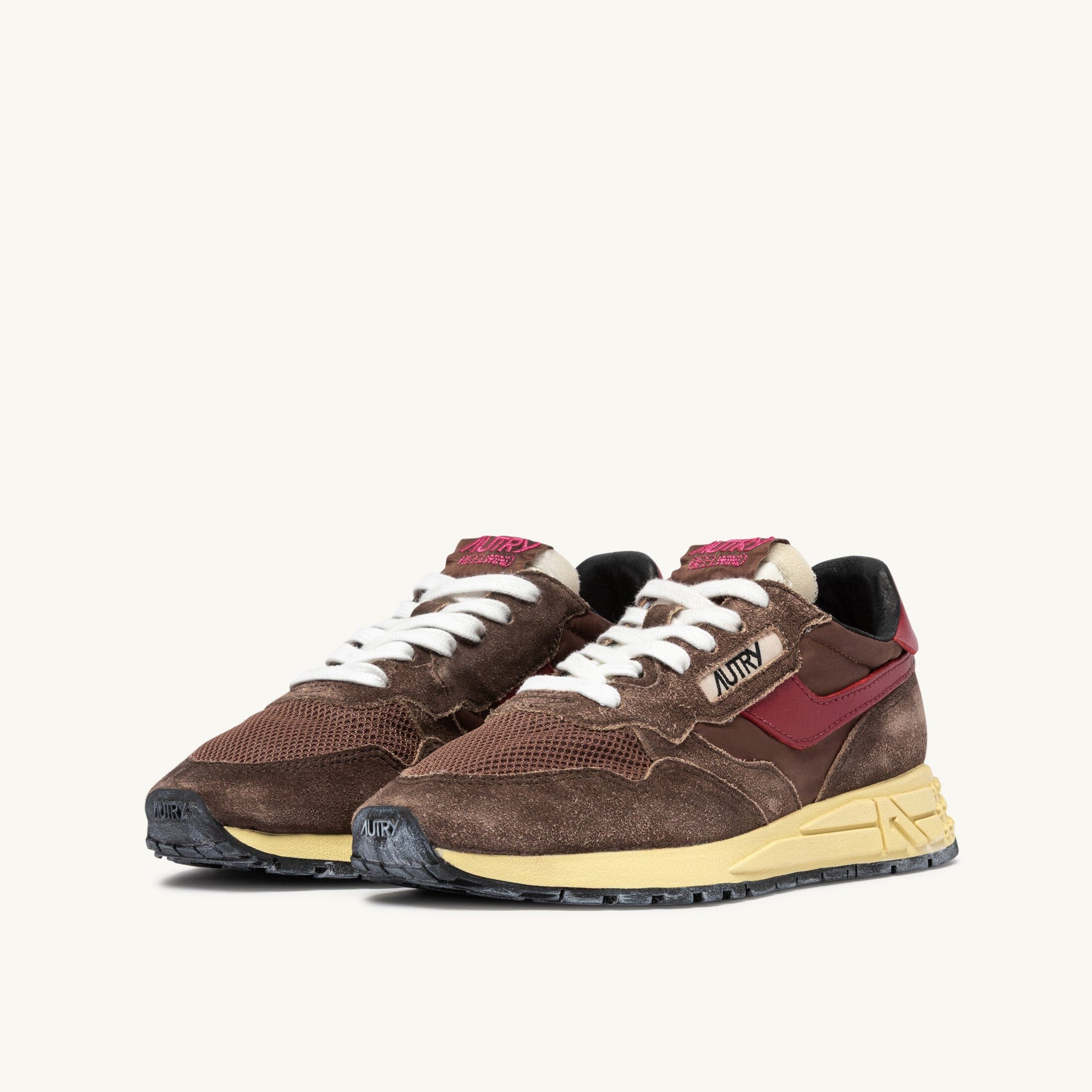 AUTRY - WWLW GQ08 - Sneakers REELWIND - Coffee sugar deep claret Scarpe Donna AUTRY - Collezione donna