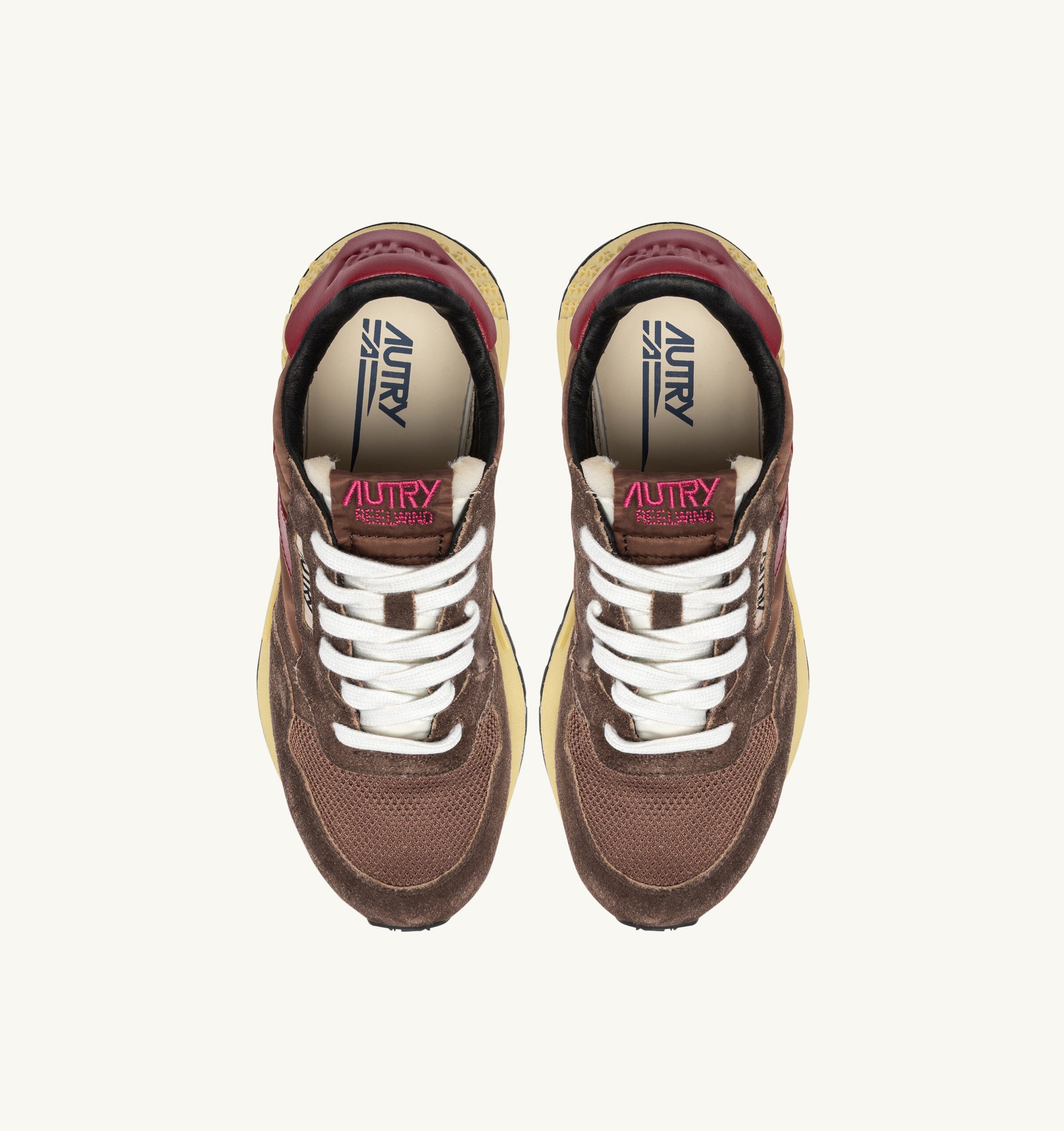 AUTRY - WWLW GQ08 - Sneakers REELWIND - Coffee sugar deep claret Scarpe Donna AUTRY - Collezione donna