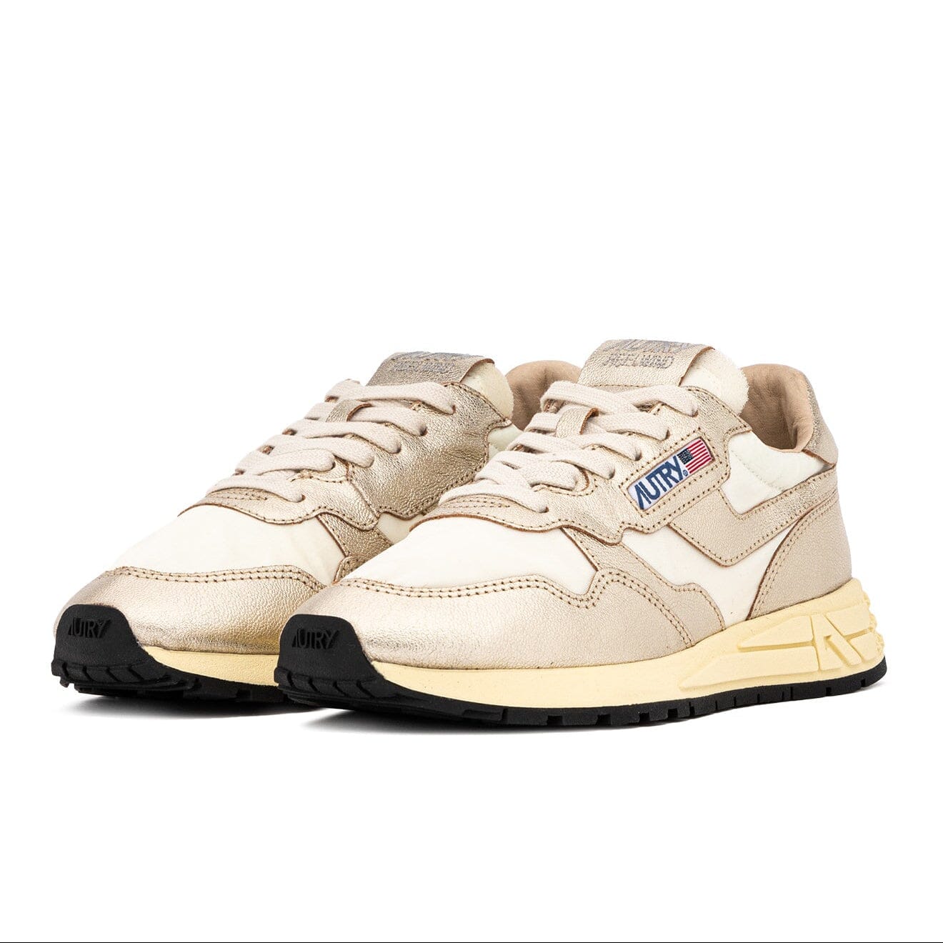 AUTRY - WWLW AN02 - Sneakers REELWIND - Avorio Oro Scarpe Donna AUTRY - Collezione donna