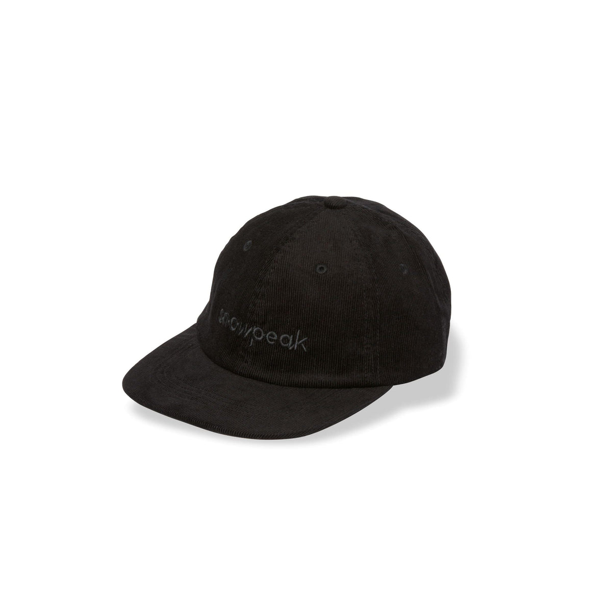 SNOW PEAK - CORDUROY LOGO DESIGN CAP - BLACK