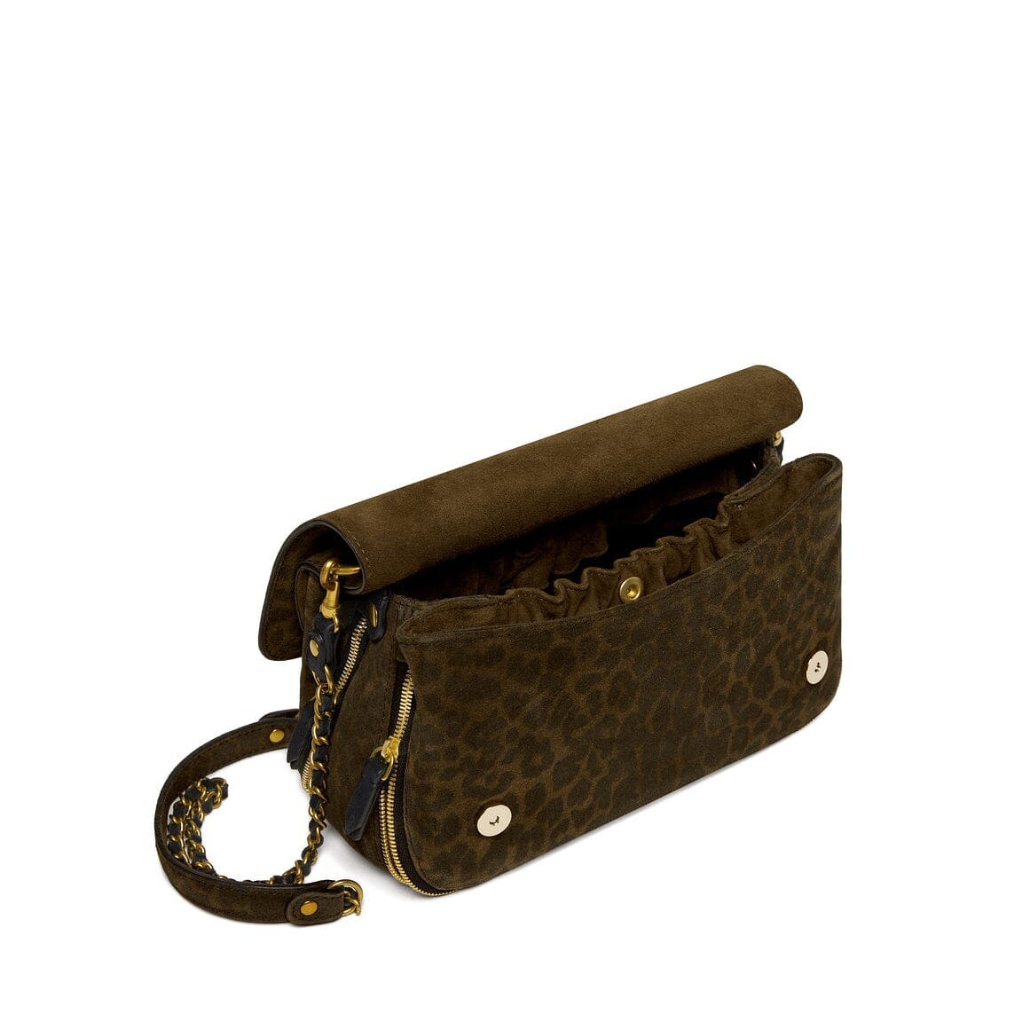 JEROME DREYFUSS - Borsa A Tracolla - Bobi - Leopard Kaki Borse Jerome Dreyfuss