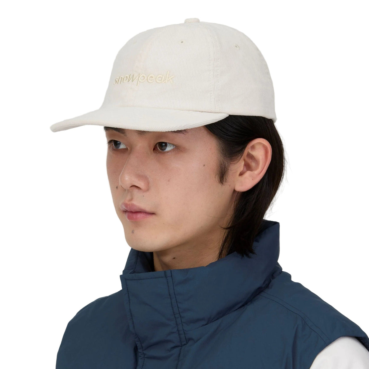 SNOW PEAK - CORDUROY LOGO DESIGN CAP - IVORY