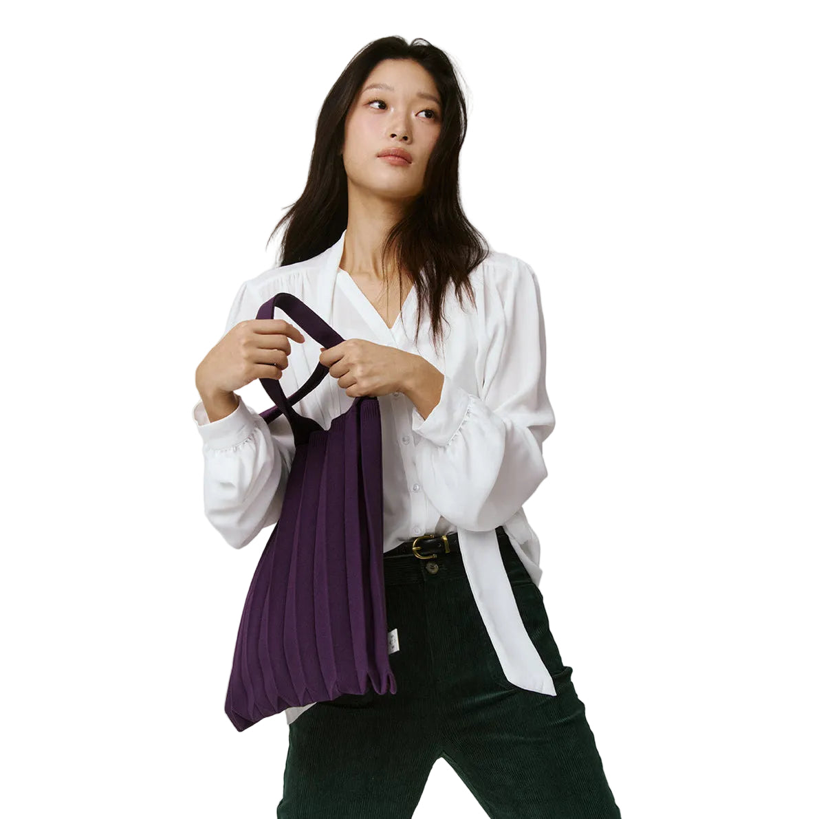 PLEATSMAMA - Borsa a Spalla - SB04-PU1 - NEW SHOULDER BAG - Deep Purple