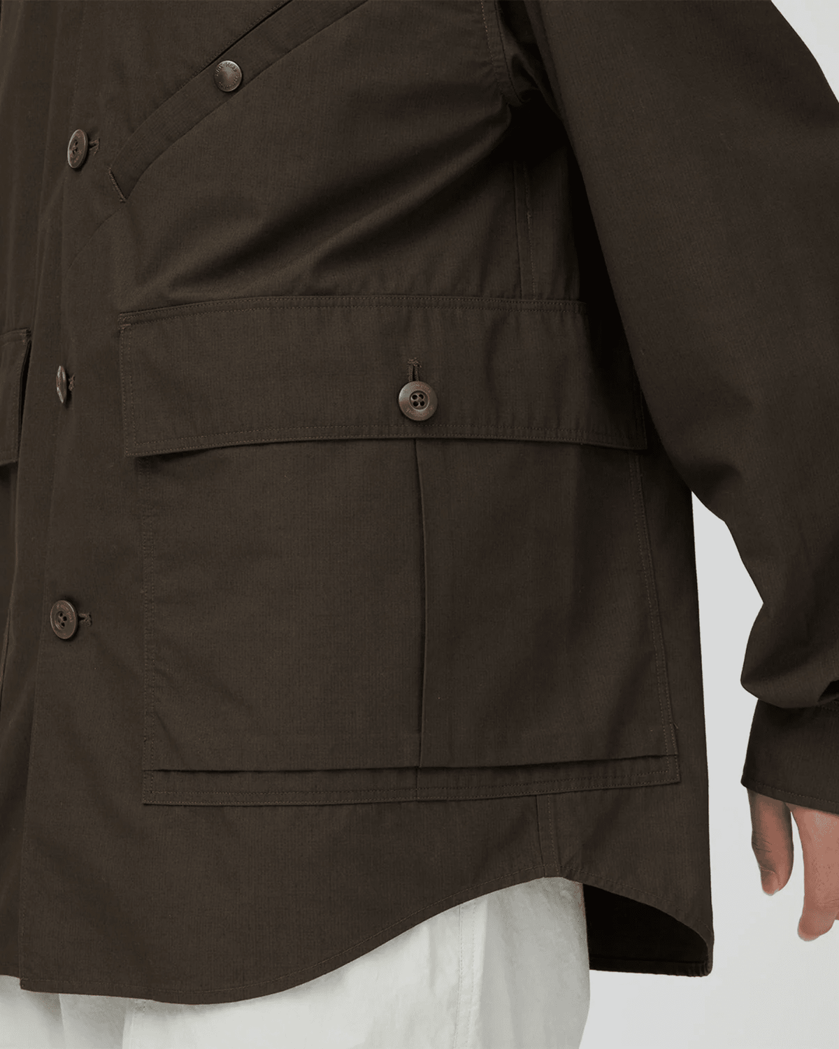 SNOW PEAK - HYBRID TAKIBI JACKET - DARK BROWN Abbigliamento Uomo SNOW PEAK