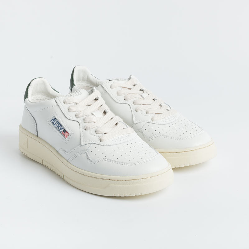 AUTRY AULM LL47 - LOW MAN ALL LEAT - Bianco/ Verde Scarpe Uomo AUTRY - Collezione uomo