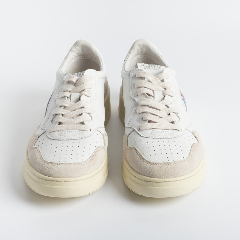 AUTRY AULM LS33 - LOW MAN LEAT/SUEDE - Bianco/ Bianco Scarpe Uomo AUTRY - Collezione uomo
