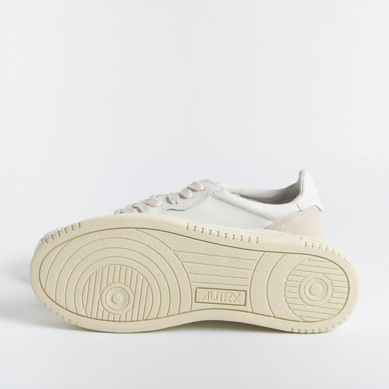 AUTRY AULM LS33 - LOW MAN LEAT/SUEDE - Bianco/ Bianco Scarpe Uomo AUTRY - Collezione uomo