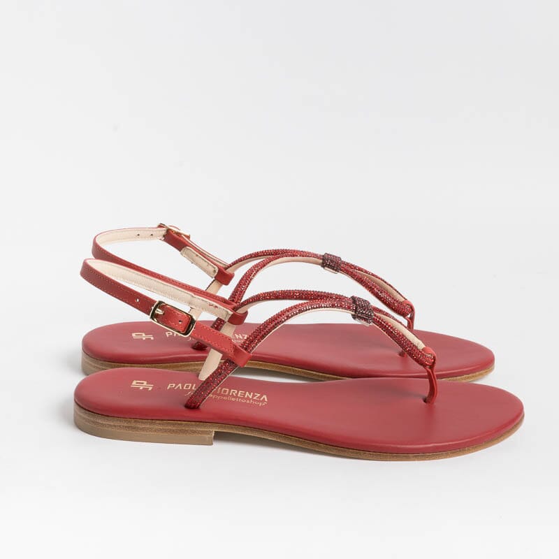 PAOLA FIORENZA - Sandali Bassi Infradito - SS2336 - Rosso Scarpe Donna PAOLA FIORENZA