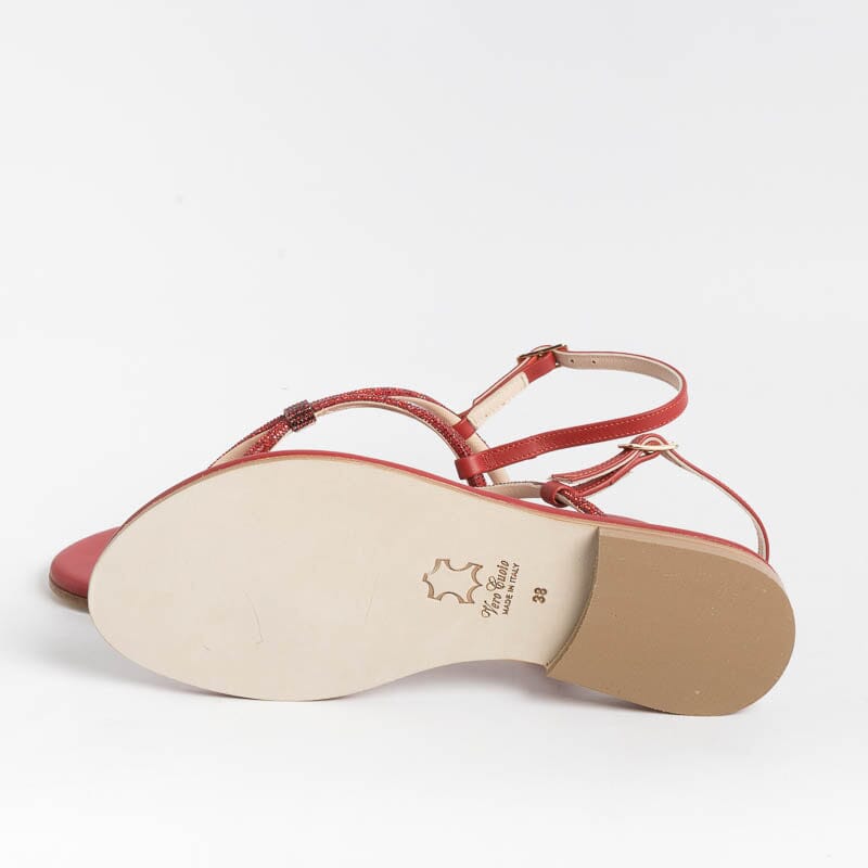 PAOLA FIORENZA - Sandali Bassi Infradito - SS2336 - Rosso Scarpe Donna PAOLA FIORENZA