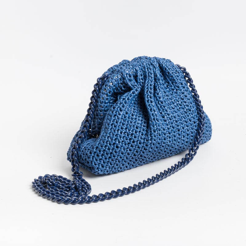 MARIA LA ROSA - Borsa a tracolla - Mini Game Crochet - Blue Borse MARIA LA ROSA
