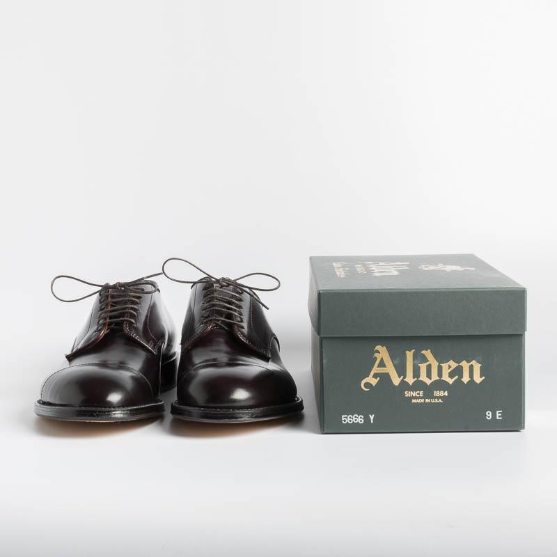Copia del ALDEN - 5666 - Derby Modified (Ergonomica)- Cordovan Colore 8 - Chiama per acquistare Scarpe Uomo Alden