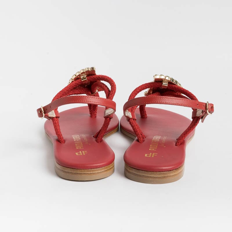 PAOLA FIORENZA - Sandali Bassi Infradito - FB1001 - Rosso Scarpe Donna PAOLA FIORENZA