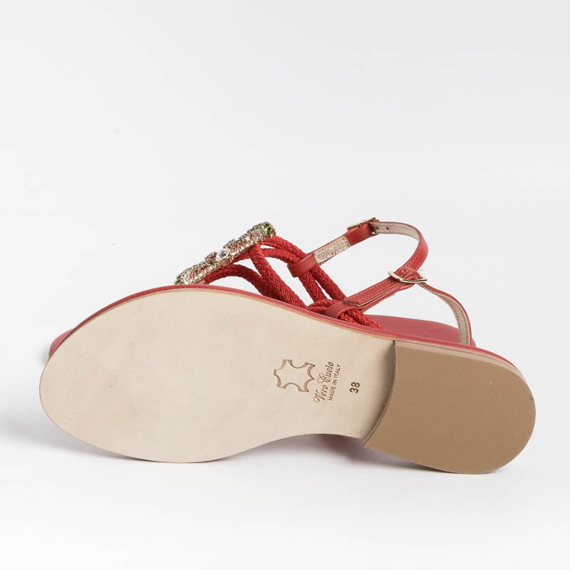 PAOLA FIORENZA - Sandali Bassi Infradito - FB1001 - Rosso Scarpe Donna PAOLA FIORENZA