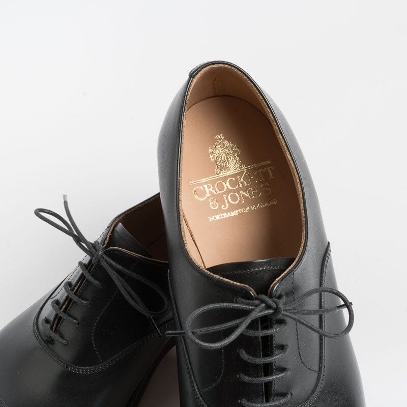 CROCKETT & JONES - Derby Francesina - Connaught - 27742A - Pelle Nero Scarpe Uomo CROCKETT & JONES