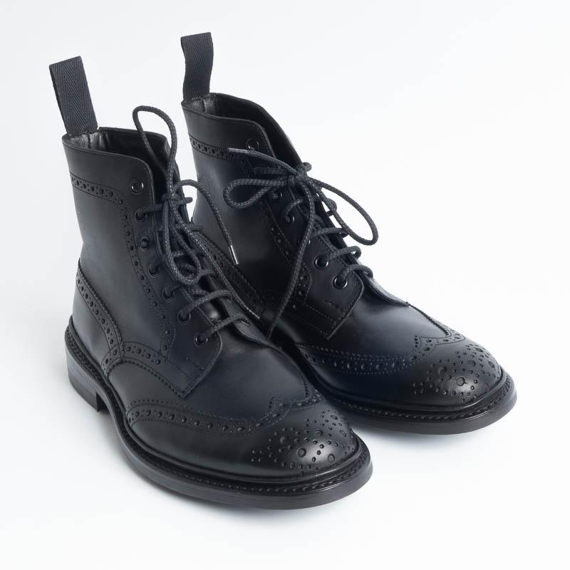 TRICKER'S - Continuativo Brogue Boot - Stow Black oily calf Scarpe Uomo Tricker's