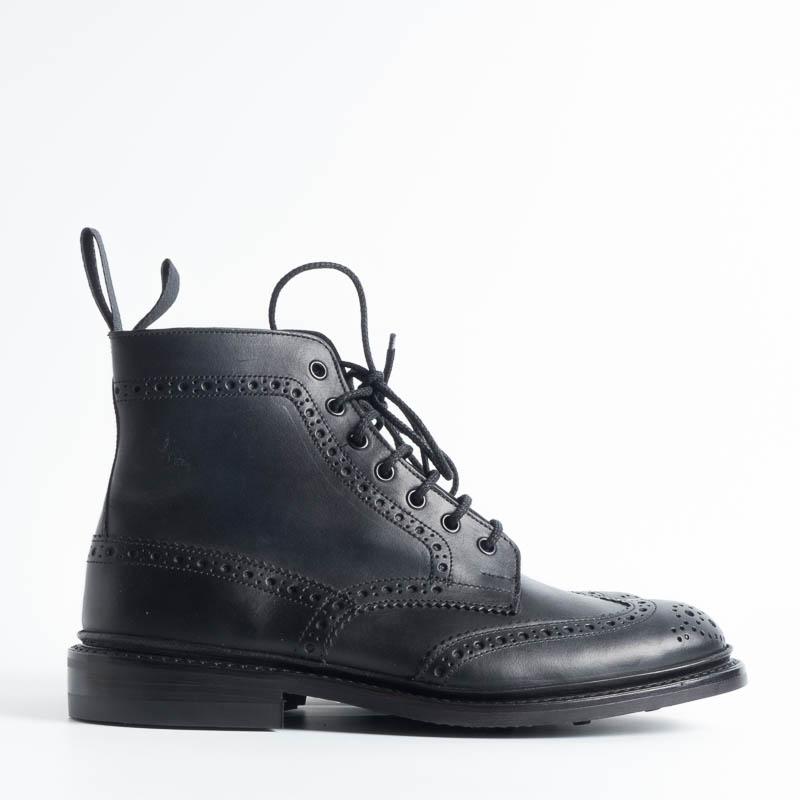 TRICKER'S - Continuativo Brogue Boot - Stow Black oily calf Scarpe Uomo Tricker's