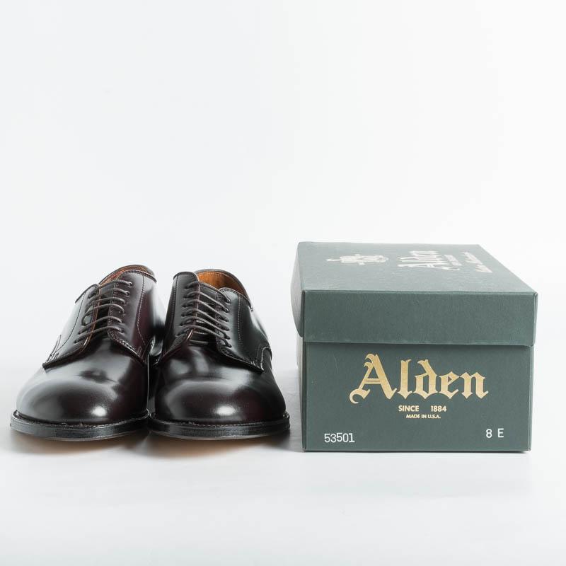 ALDEN - 53501 - Derby Liscio Modified (Ergonomica)- Cordovan Colore 8 Scarpe Uomo Alden