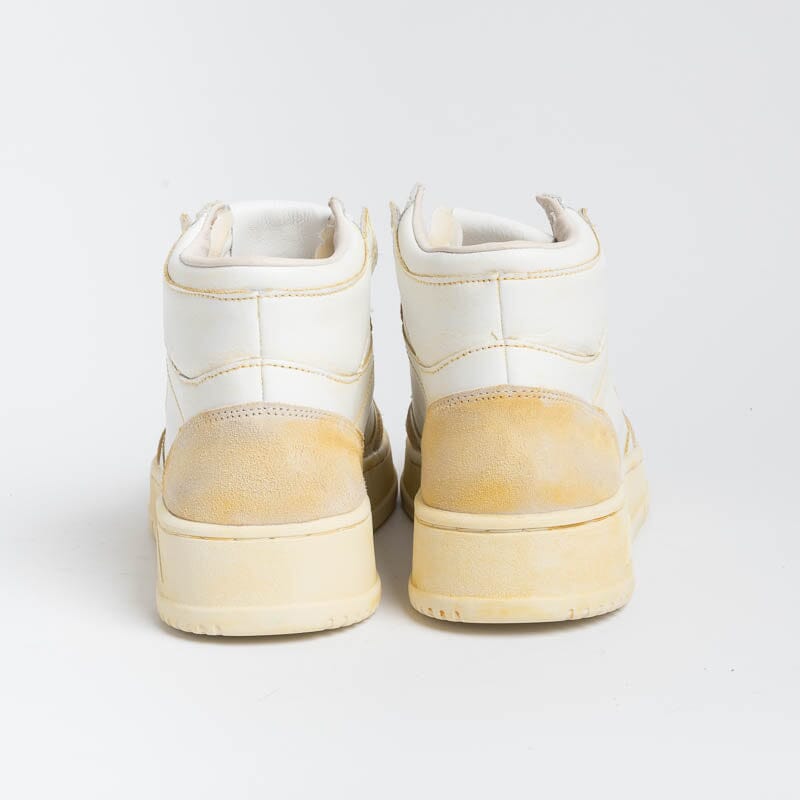 AUTRY AVMW YL01 - MID WOM LEAT/LEAT - Super Vintage - Bianco Scarpe Donna AUTRY - Collezione donna