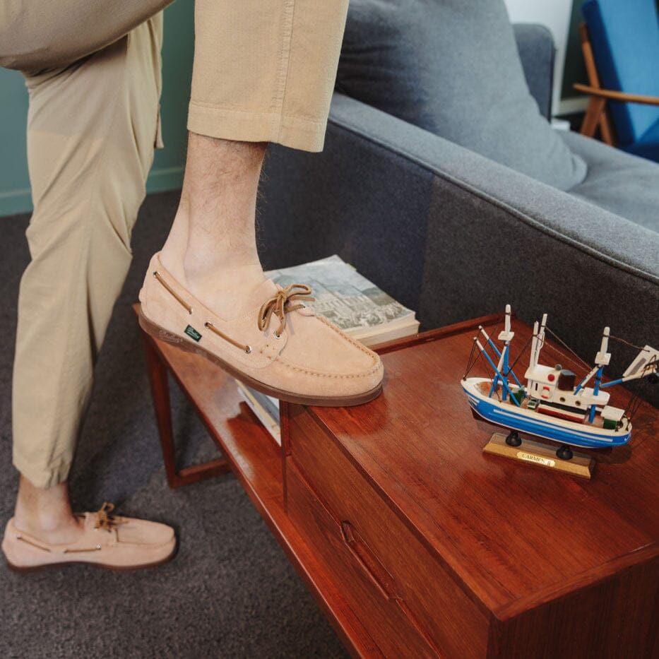 PARABOOT - BARTH MARINE - Scarpa da Barca - 780546 - Camoscio Rose Nude Scarpe Uomo Paraboot 