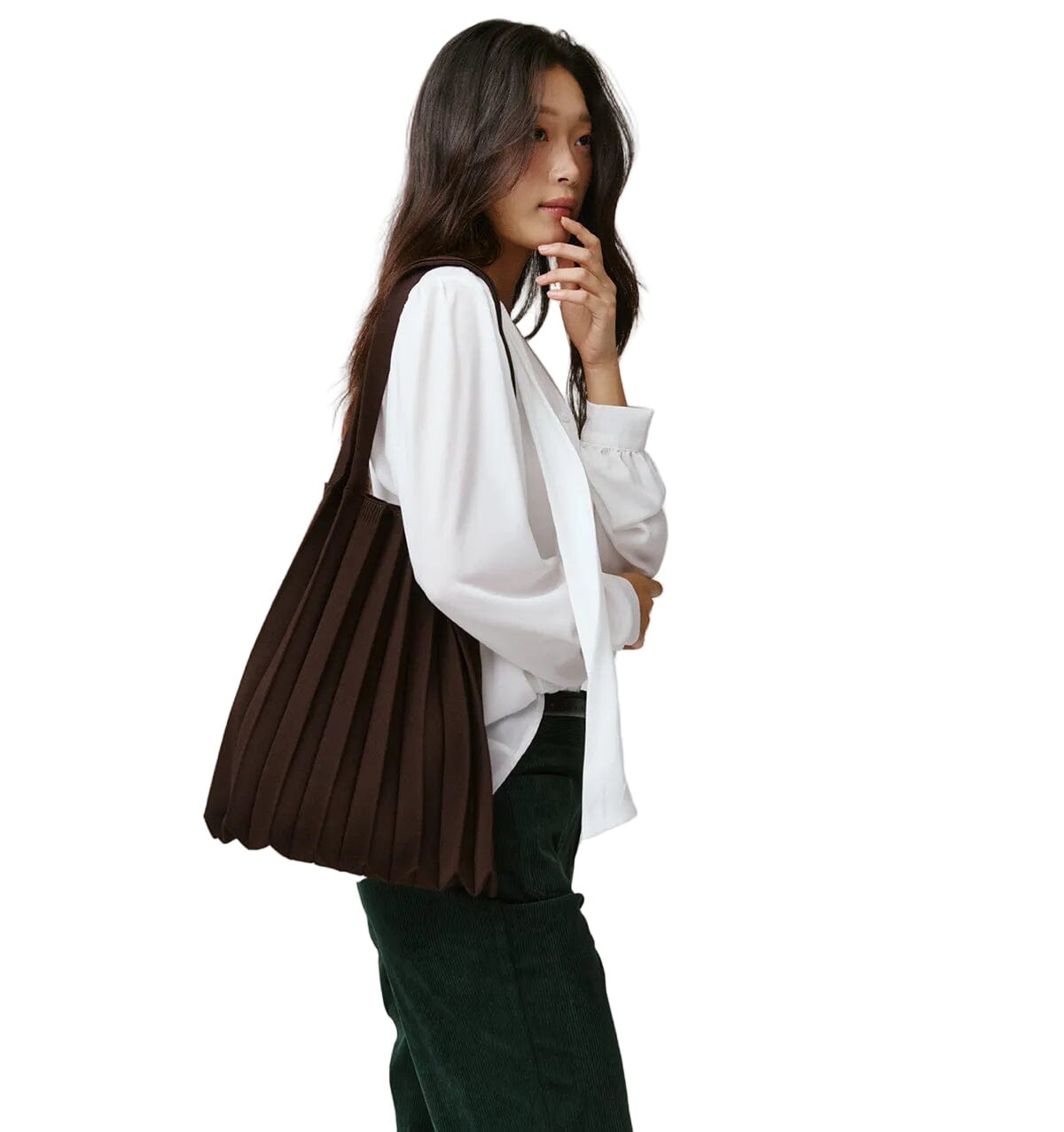 PLEATSMAMA - Borsa a Spalla - SB17-GK1 NEW SHOULDER - Brown Borse PLEATSMAMA - Collezione Donna 