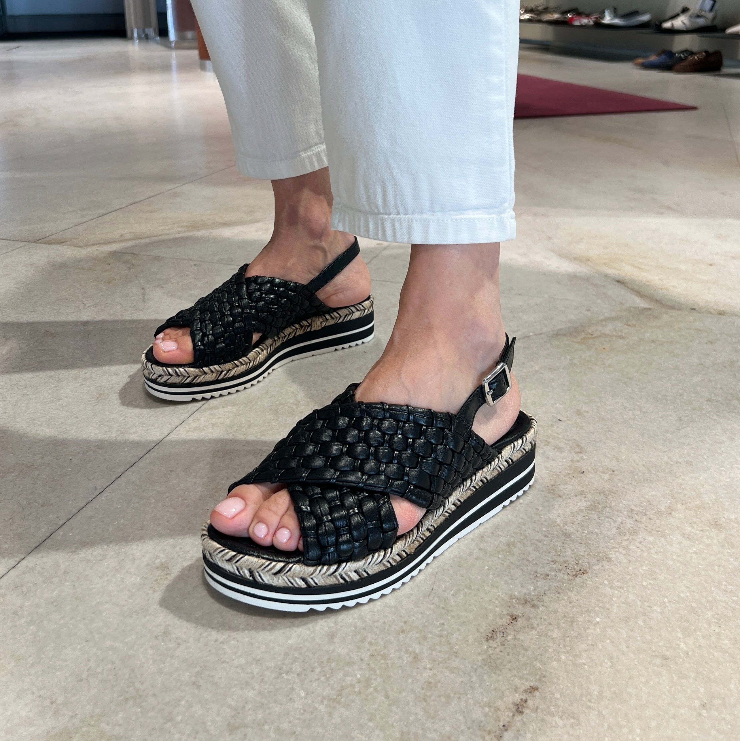 PONS QUINTANA - Sandali Zeppa - MILAN 11528 - Nero Scarpe Donna PONS QUINTANA 