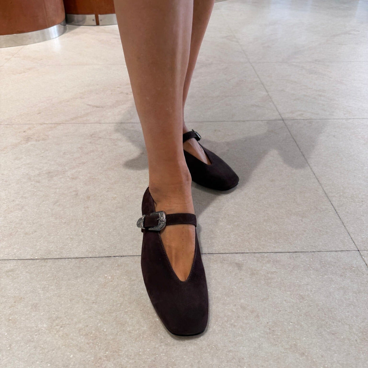 CHEVILLE - Mary Jane - Harriet C - Camoscio Testa di moro Scarpe Donna CHEVILLE 