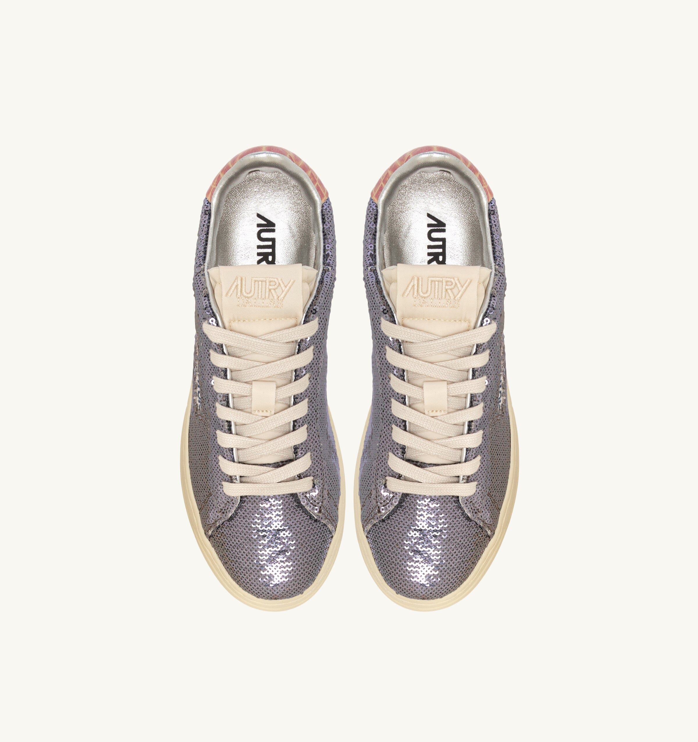 AUTRY ADLW TI02 - Sneakers DALLAS LOW SPARKLING PAILLETTES - Steel lilla Scarpe Donna AUTRY - Collezione donna 