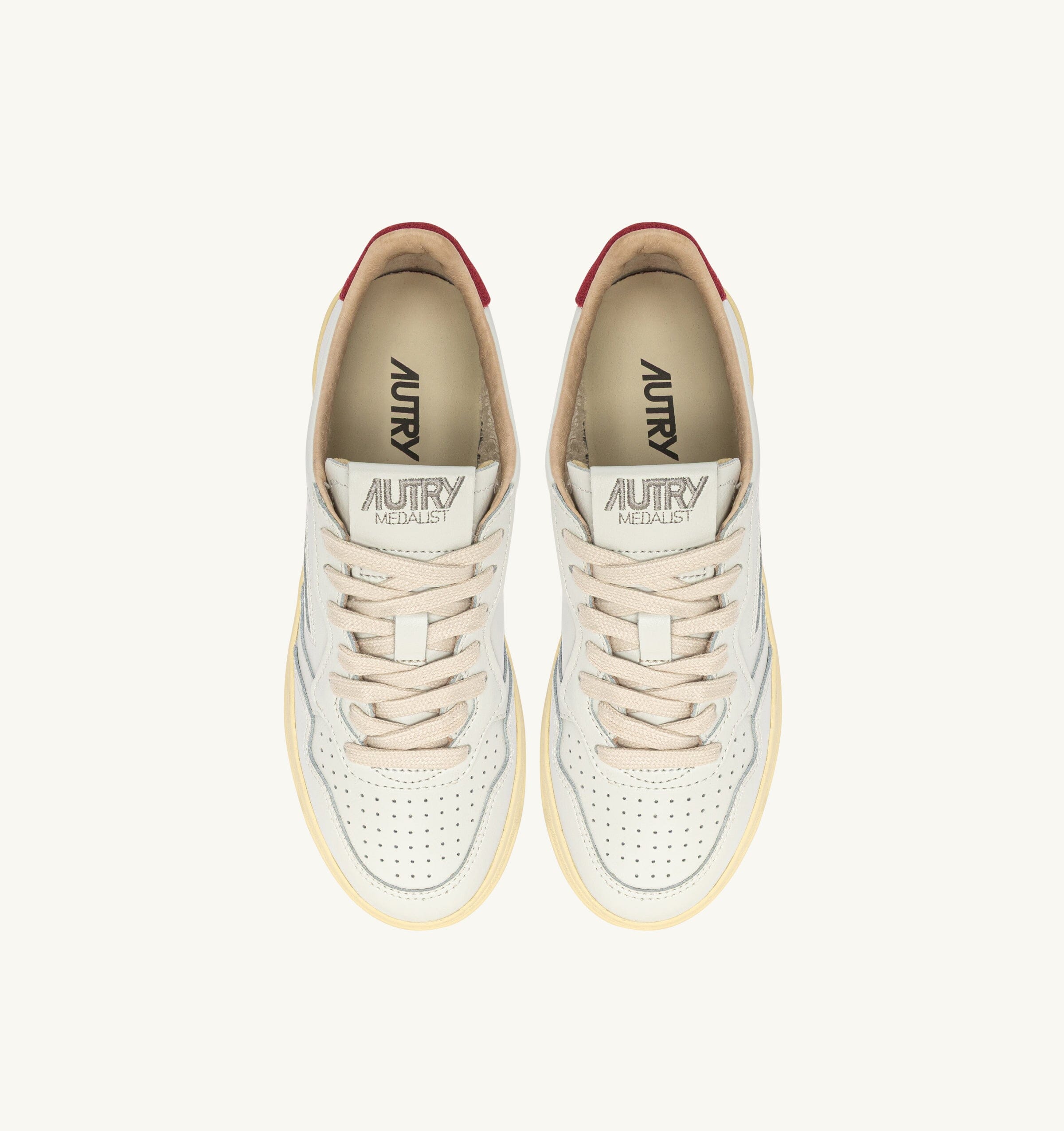 AUTRY - AULW BJ01 - Sneakers MEDALIST - Bianco Deep Claret Scarpe Donna AUTRY - Collezione donna 