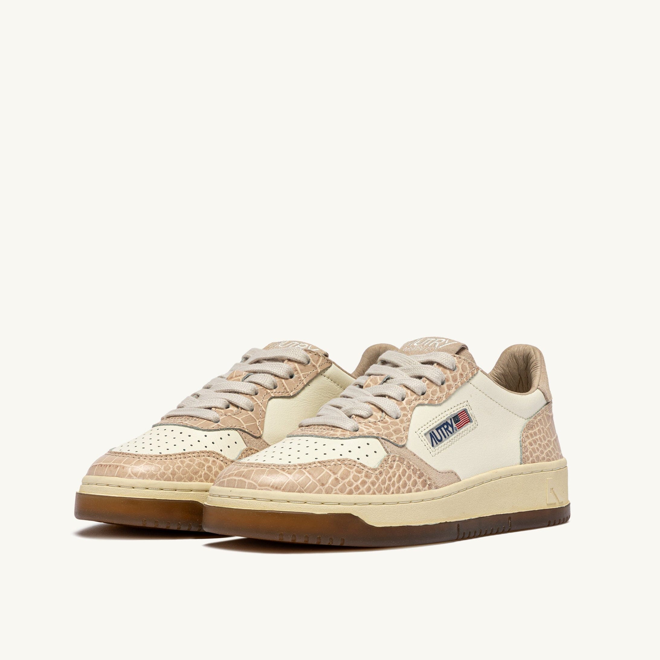 AUTRY - AULW CZ01 - Sneakers MEDALIST - Cocco Print Mashmallow Scarpe Donna AUTRY - Collezione donna 
