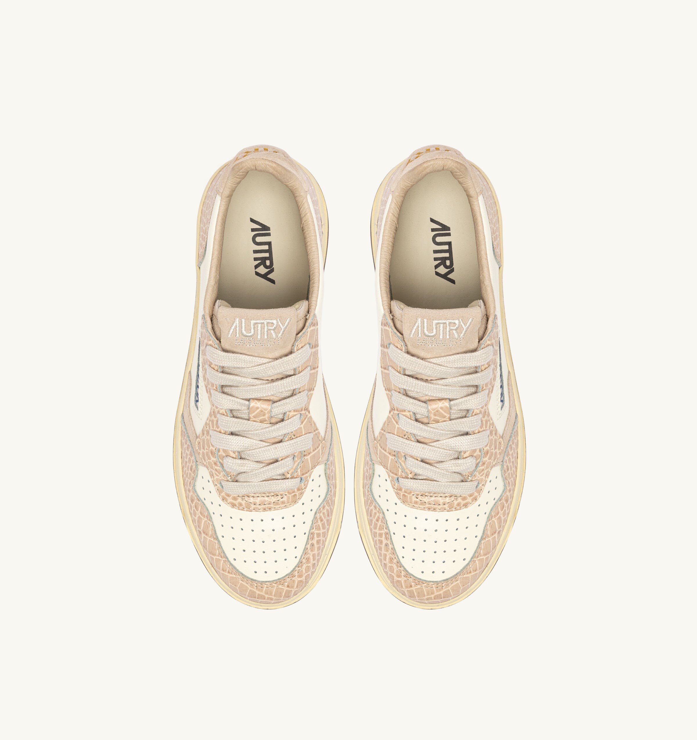 AUTRY - AULW CZ01 - Sneakers MEDALIST - Cocco Print Mashmallow Scarpe Donna AUTRY - Collezione donna 