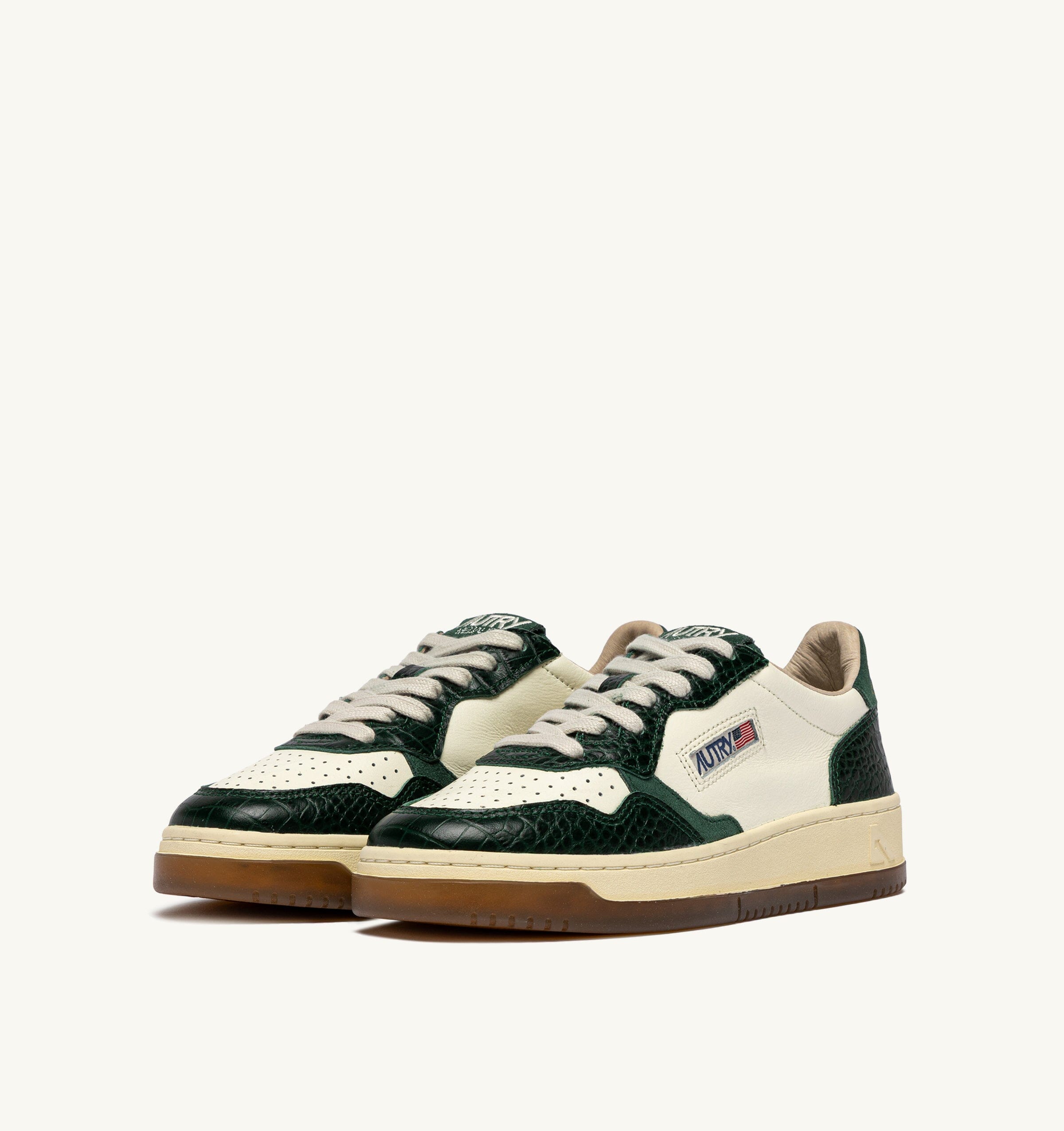 AUTRY - AULW CZ02 - Sneakers MEDALIST - Cocco Print Verde Scarpe Donna AUTRY - Collezione donna 