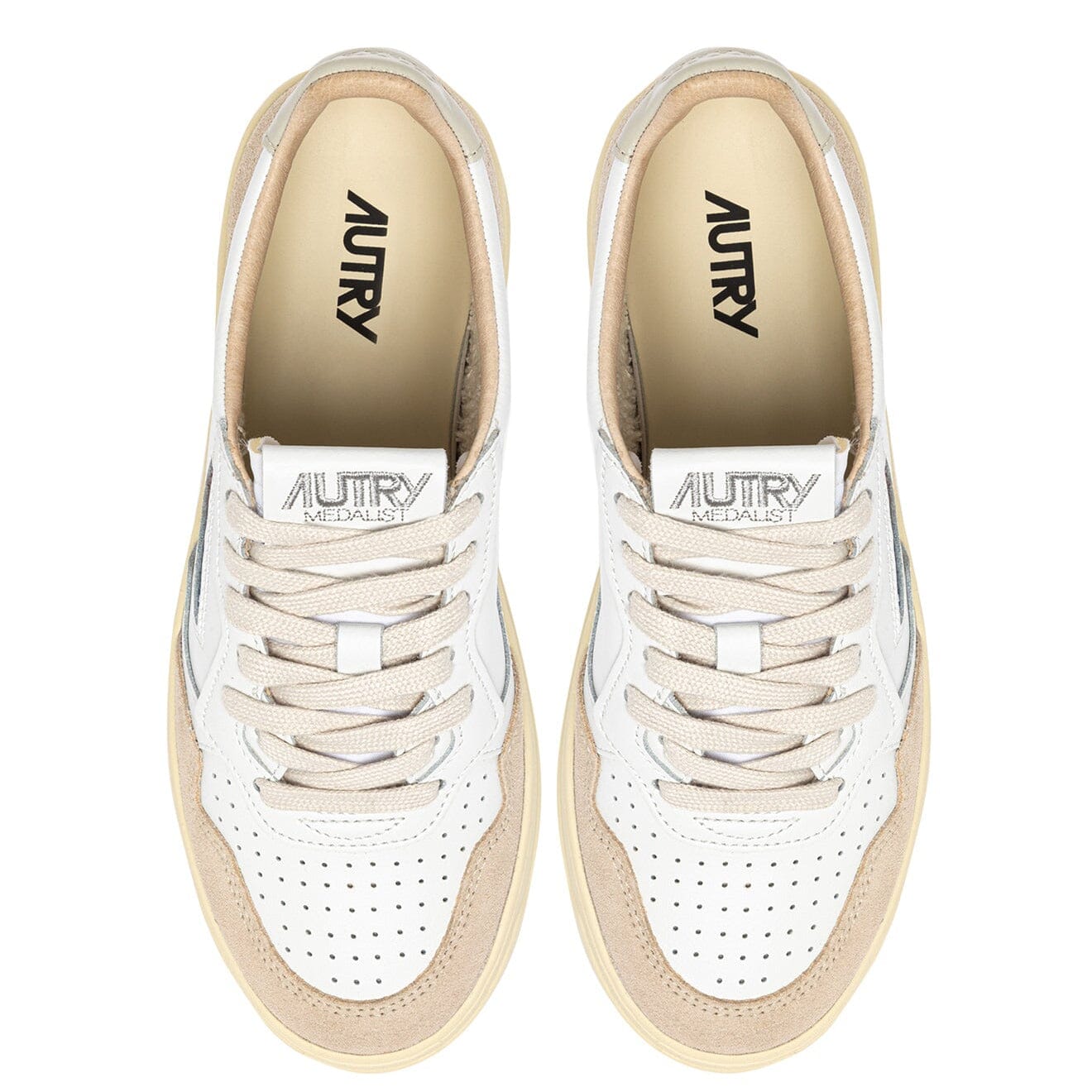 AUTRY - AULW LS14 - Sneakers MEDALIST - Bianco Tortora Scarpe Donna AUTRY - Collezione donna 