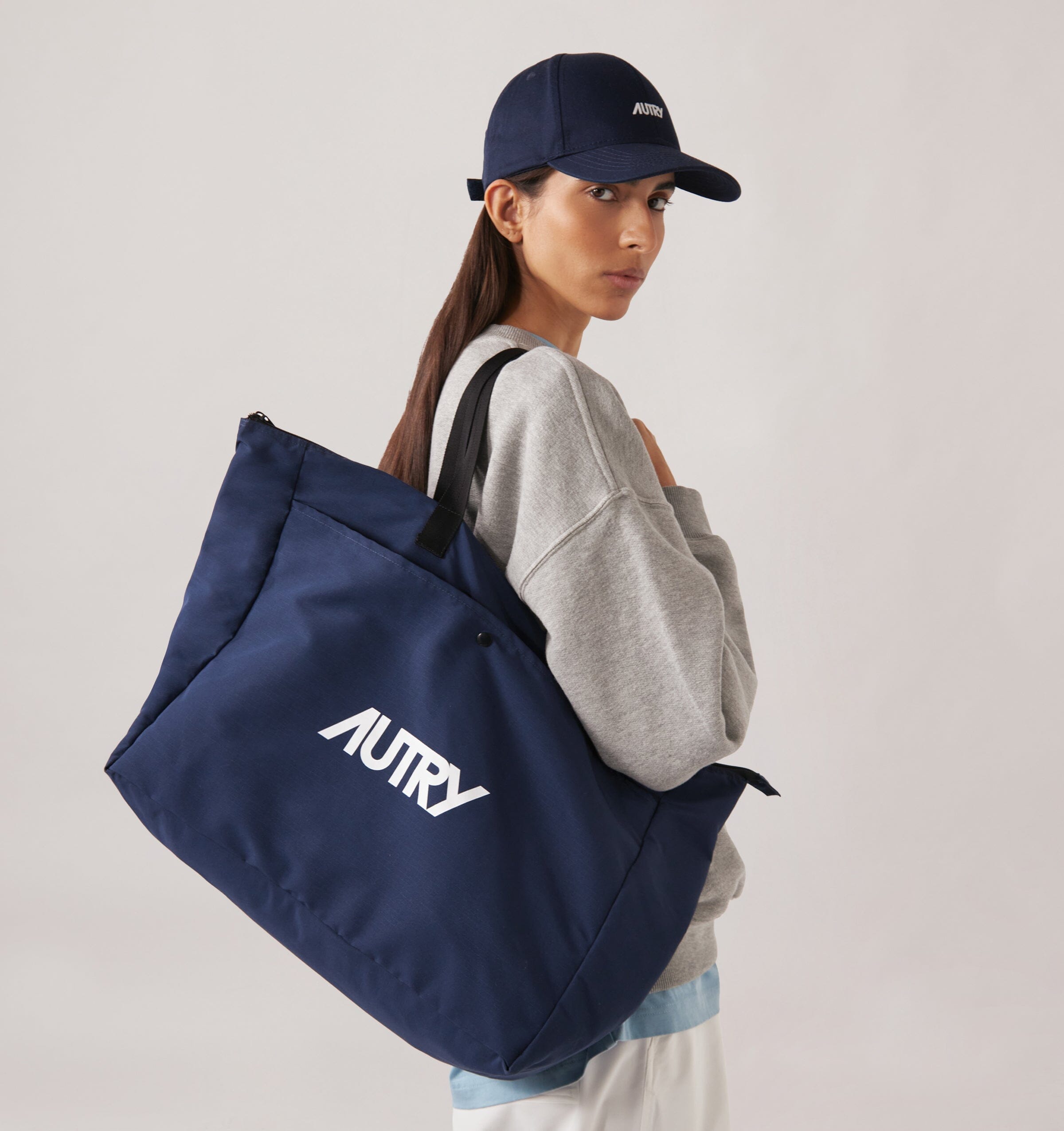 AUTRY - BAPU 089R - Borsa nylon blu Borse AUTRY - Collezione donna 