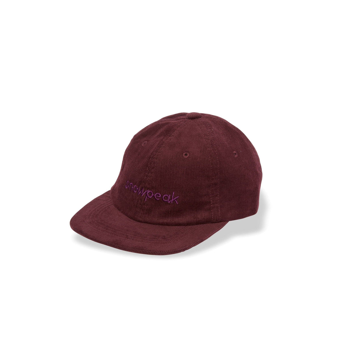 SNOW PEAK - CORDUROY LOGO DESIGN CAP - BURGUNDY