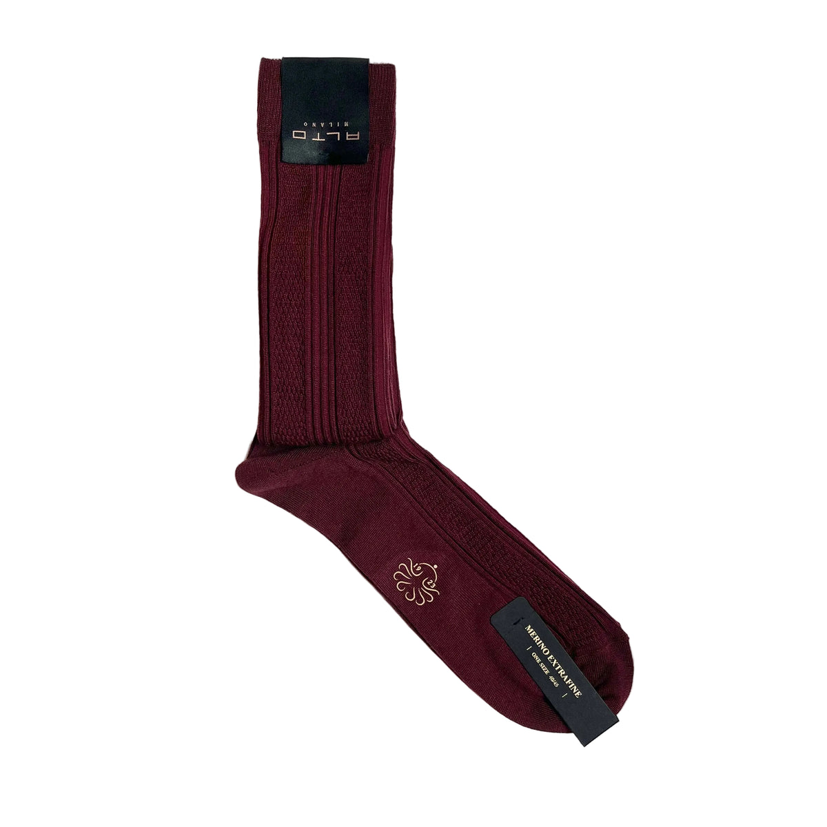ALTO MILANO - Calzino Lungo - GRAFITE - Burgundy Accessori Uomo Alto Milano 