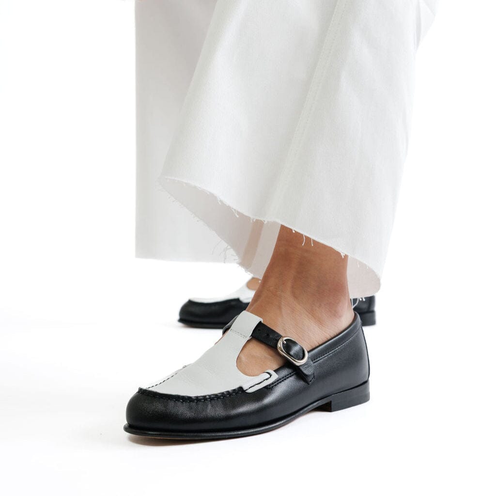 HENDERSON - Mocassino - Colette - Bicolor Bianco Nero Scarpe Donna HENDERSON - Collezione Donna 