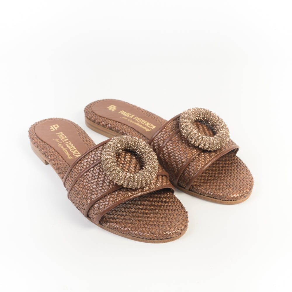 PAOLA FIORENZA - Sandali Bassi - Mules - SS2648 - Marrone Scarpe Donna PAOLA FIORENZA 