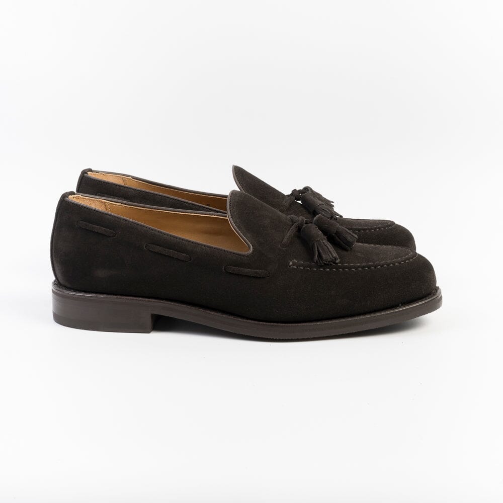 BERWICK 1707 - 8491 - Mocassino Nappine Fondo Gomma - Camoscio Dark Peat Scarpe Uomo Berwick 1707 