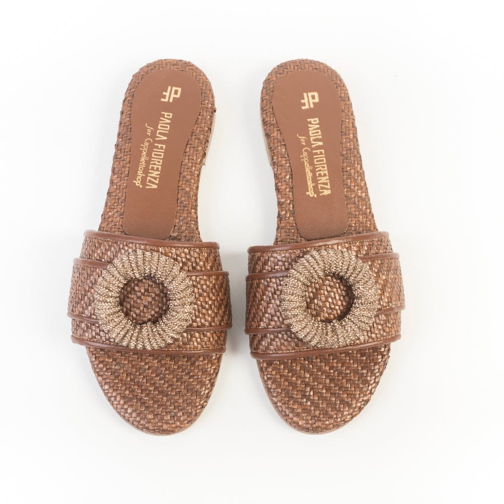 PAOLA FIORENZA - Sandali Bassi - Mules - SS2648 - Marrone Scarpe Donna PAOLA FIORENZA 