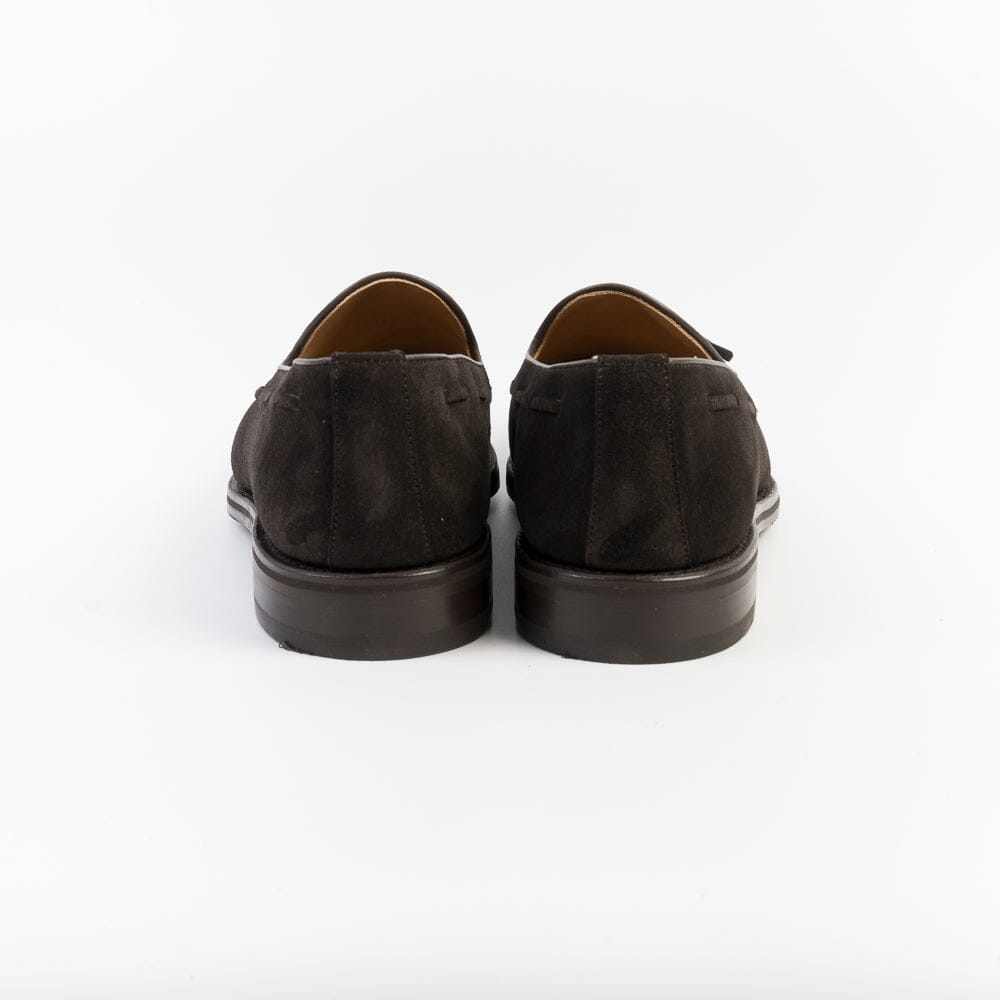 BERWICK 1707 - 8491 - Mocassino Nappine Fondo Gomma - Camoscio Dark Peat Scarpe Uomo Berwick 1707 